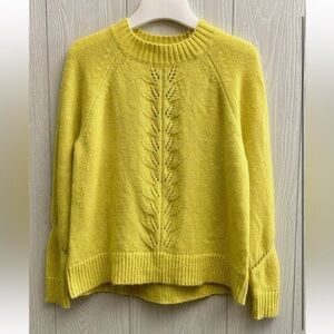 LOFT Yellow Crew Neck Sweater